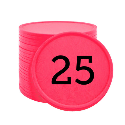 Jetons pour buvette numérotés Ø35 mm - 100 pièces