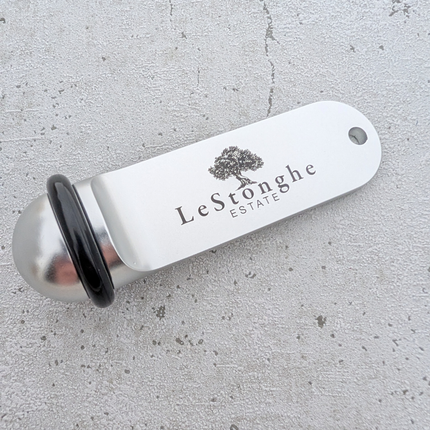 Porte-clés hôtel Big Classic argent personnalisé - aluminium - 105 x 30 mm - par pièce