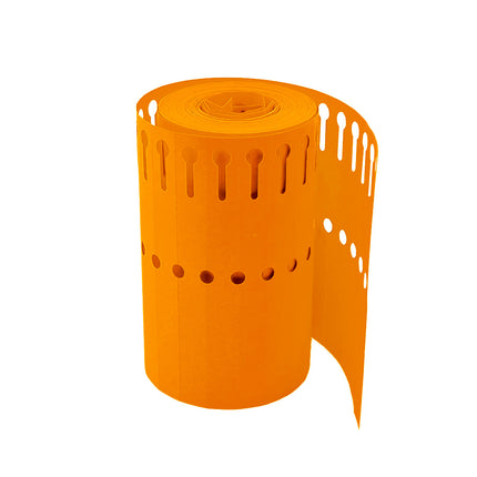 Étiquettes à boucle orange - 120 x 13 mm - 1000 étiquettes sur rouleau PVC