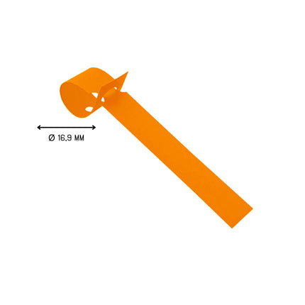 Étiquettes à boucle orange - 120 x 13 mm - 1000 étiquettes sur rouleau PVC