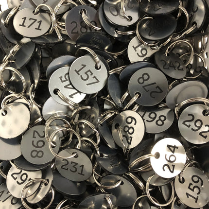 Porte-clés acrylique numéroté rond - par pièce