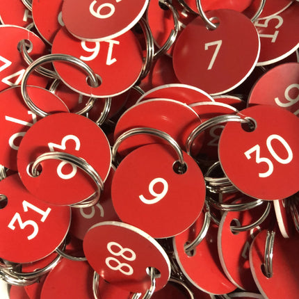 Porte-clés acrylique numéroté rond - par pièce