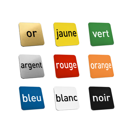 Porte-nom aluminium Dex argenté - 178 x 34 mm - par pièce