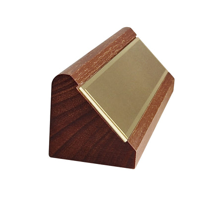 Porte-nom bois Présidium gravé - 200 x 54 mm - par pièce