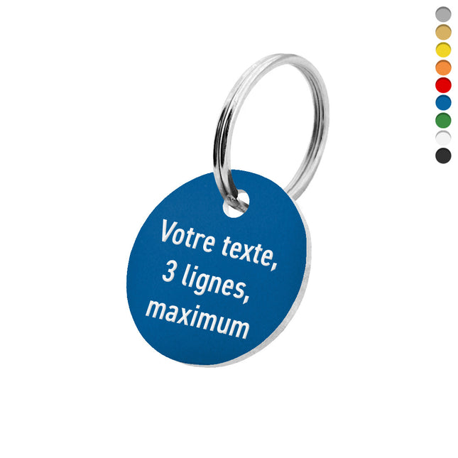 Porte-clés acrylique avec texte rond - par pièce