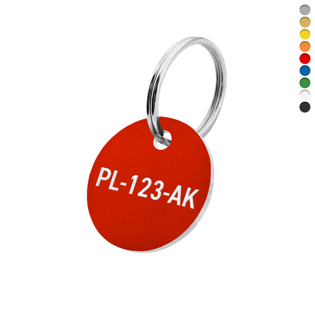 Porte-clés acrylique plaque d'immatriculation rond - par pièce