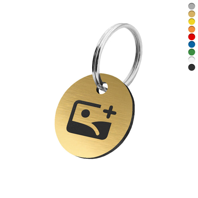 Porte-clés acrylique avec logo rond - par pièce