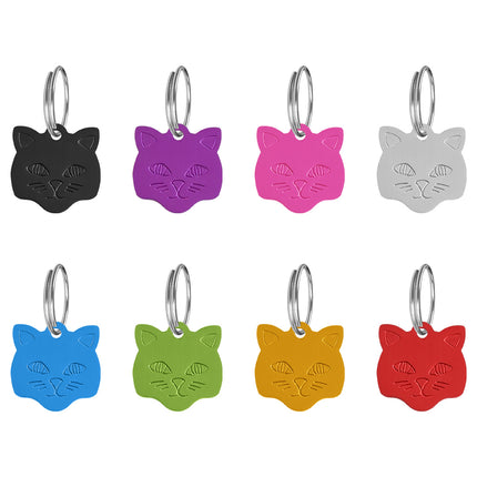 Médaille chat en aluminium - 23 x 23 mm