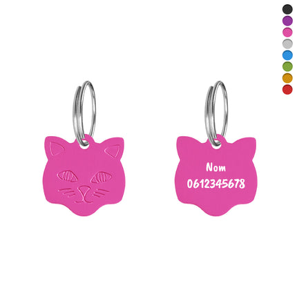 Médaille chat en aluminium - 23 x 23 mm