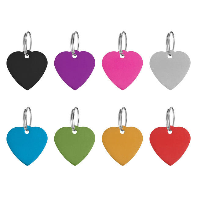 Médaille chien cœur en aluminium - 29 x 29 mm