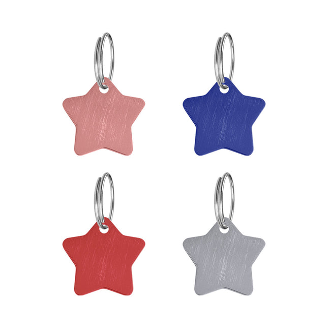 Médaille chien étoile en aluminium - 27 x 27 mm