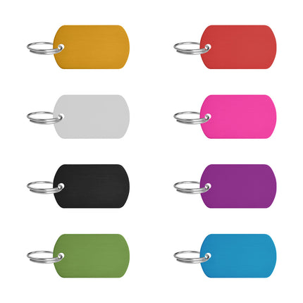 Porte-clés numéroté en aluminium anodisé - 38 x 22 mm - par pièce