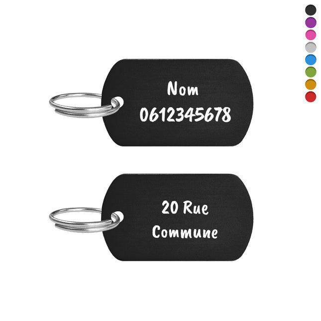 Médaille chien en aluminium - 38 x 22 mm