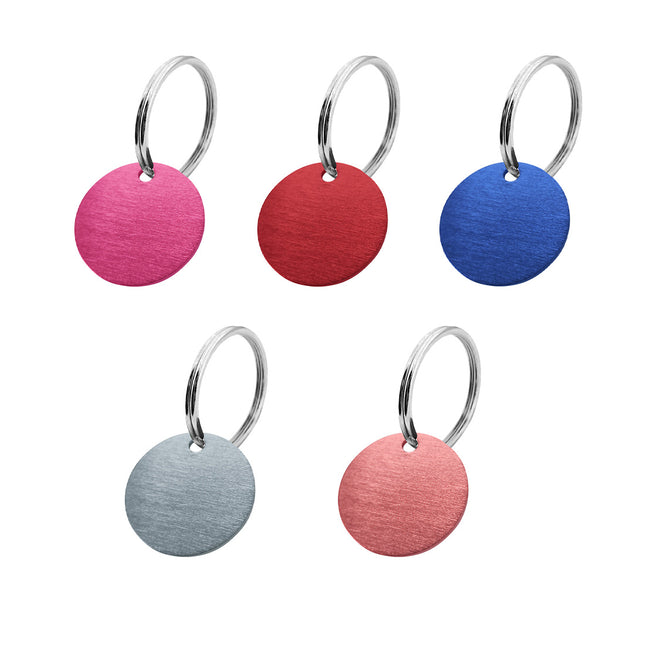 Médaille chien ronde en aluminium - Ø25 mm