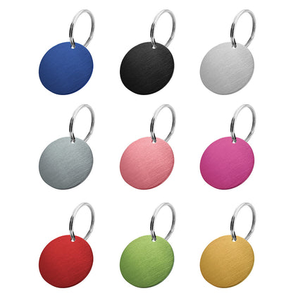 Médaille chien ronde en aluminium - Ø35 mm