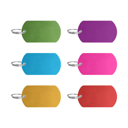 Porte-clés en aluminium anodisé - 50 x 28 mm - par pièce