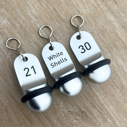 Porte-clés hôtel Mini Classic argent personnalisé - aluminium - 60 x 25 mm - par pièce