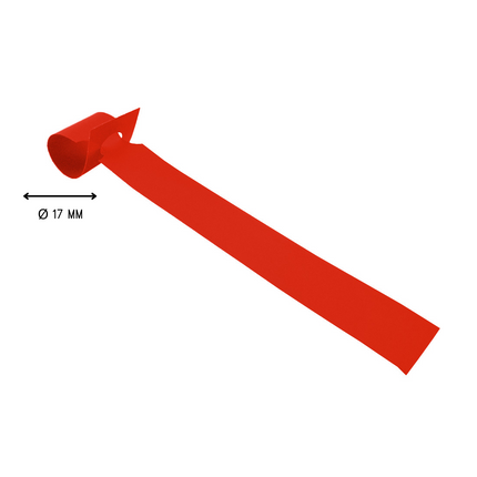 Étiquettes à boucle rouges - 160 x 17 mm - pour imprimante transfert thermique - 4000 étiquettes sur rouleau