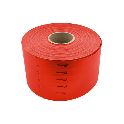 Étiquettes à boucle rouges - 160 x 17 mm - pour imprimante transfert thermique - 4000 étiquettes sur rouleau