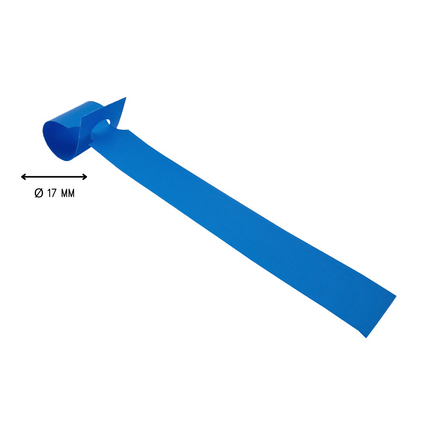 Étiquettes à boucle bleues- 160 x 17 mm - pour imprimante transfert thermique - 4000 étiquettes sur rouleau