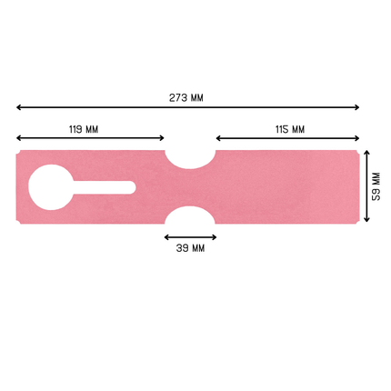 Grandes étiquettes à boucle personnalisées - 273,5 x 59 mm - 100 étiquettes