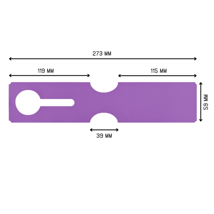 Grandes étiquettes à boucle personnalisées avec code-barres -  273,5 x 59 mm - 100 étiquettes