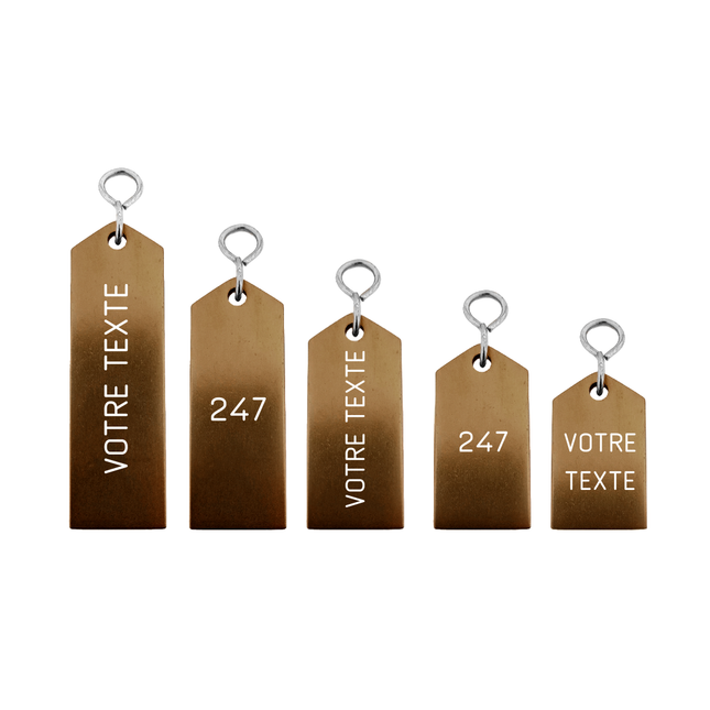 Porte-clés hôtel Bercy bronze gravé - aluminium - par pièce