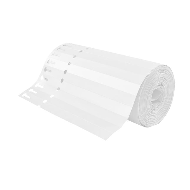 Étiquettes à boucle blanches PVC sur rouleau - 200 x 12 mm - 1000 étiquettes