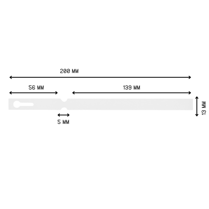 Étiquettes à boucle blanches PVC sur rouleau - 200 x 12 mm - 1000 étiquettes