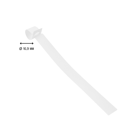Étiquettes à boucle blanches PVC sur rouleau - 200 x 12 mm - 1000 étiquettes