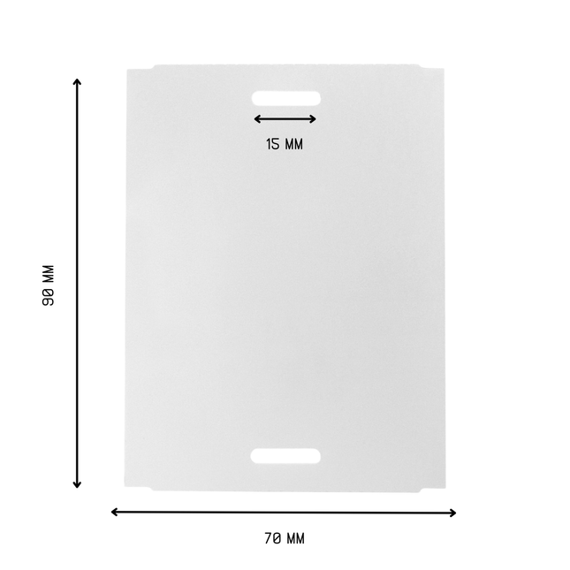 Étiquettes à suspendre blanches PVC - 90 x 70 mm - 1000 étiquettes
