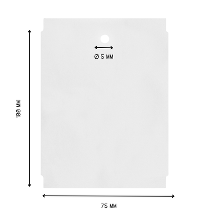 Étiquettes à suspendre personnalisées blanches PEHD - 100 x 75 mm - 100 étiquettes