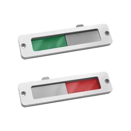 Plaque de porte vierge Vert-Rouge - 100 x 25 mm