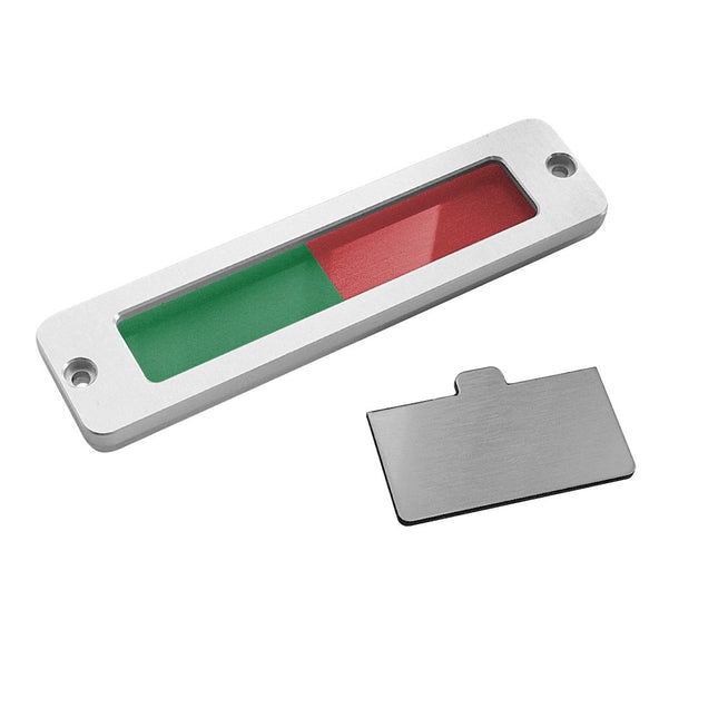 Plaque de porte vierge Vert-Rouge - 100 x 25 mm