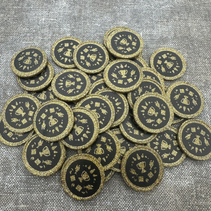 Jetons pailletés personnalisés - Ø29 mm - 100 pièces
