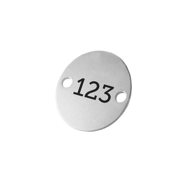 Jeton numéroté en aluminium anodisé - avec trous - Ø30 mm - par pièce
