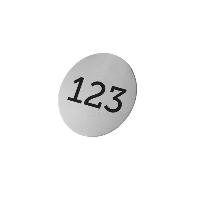 Jeton numéroté en aluminium anodisé - Ø30 mm - par pièce