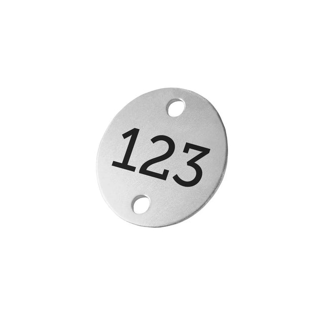 Jeton numéroté en aluminium anodisé - avec trous - Ø30 mm - par pièce