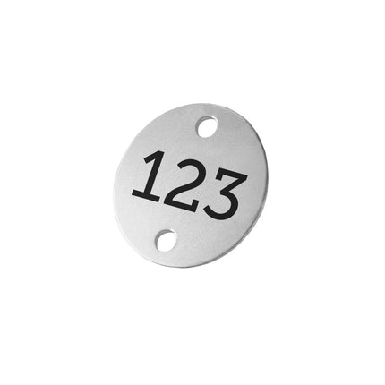 Jeton numéroté en aluminium anodisé - avec trous - Ø30 mm - par pièce
