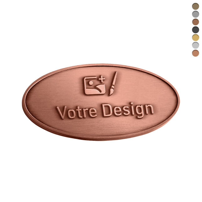 Logo métallique - 70 x 35 mm - par pièce