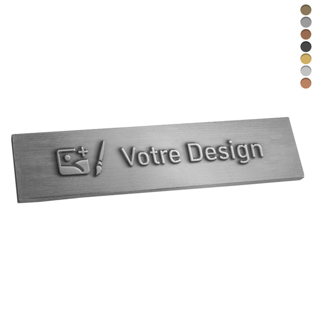 Logo métallique - 80 x 19 mm - par pièce