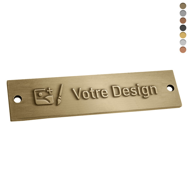 Logo métallique - 80 x 19 mm - par pièce