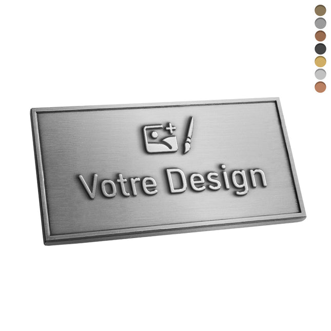 Logo métallique - 70 x 40 mm - par pièce