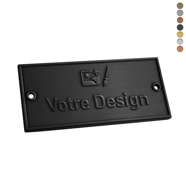 Logo métallique - 70 x 35 mm - par pièce