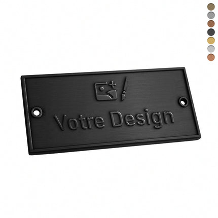 Logo métallique - 70 x 35 mm - par pièce