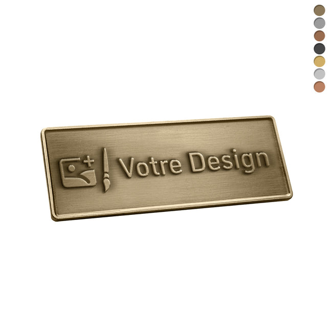 Logo métallique - 65 x 25 mm - par pièce