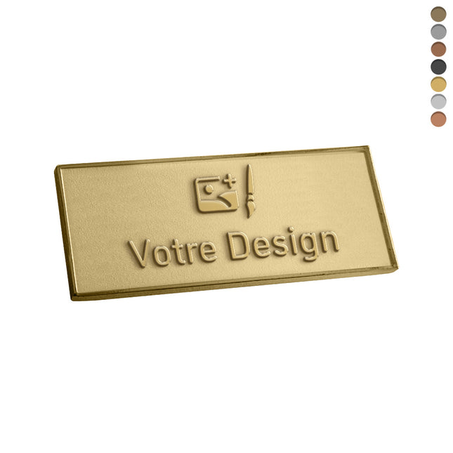 Logo métallique - 50 x 20 mm - par pièce