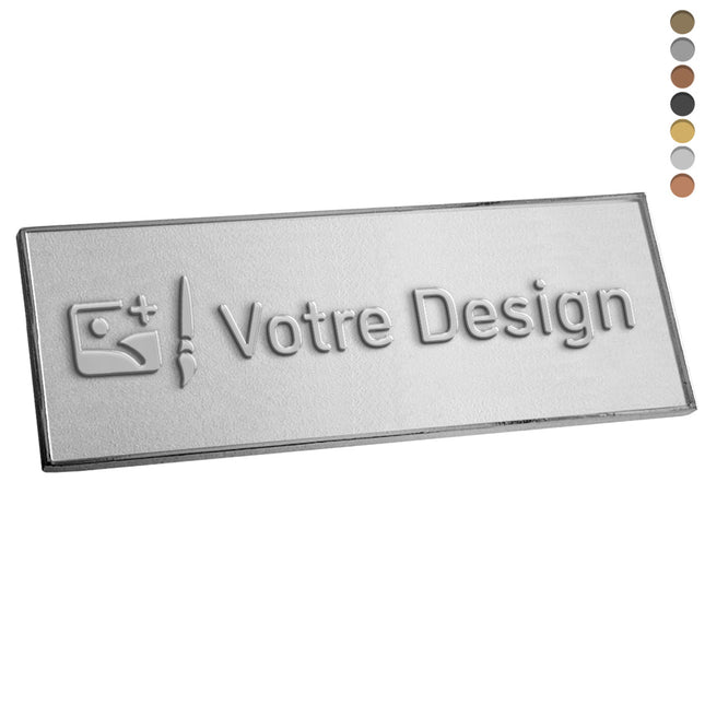 Logo métallique - 70 x 25 mm - par pièce