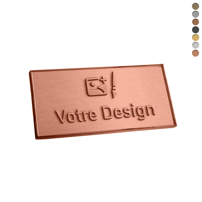 Logo métallique - 57 x 35 mm - par pièce