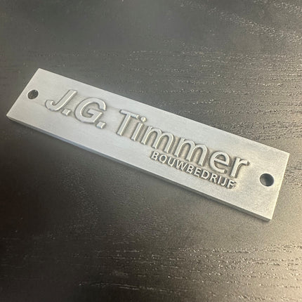 Logo métallique - 80 x 19 mm - par pièce